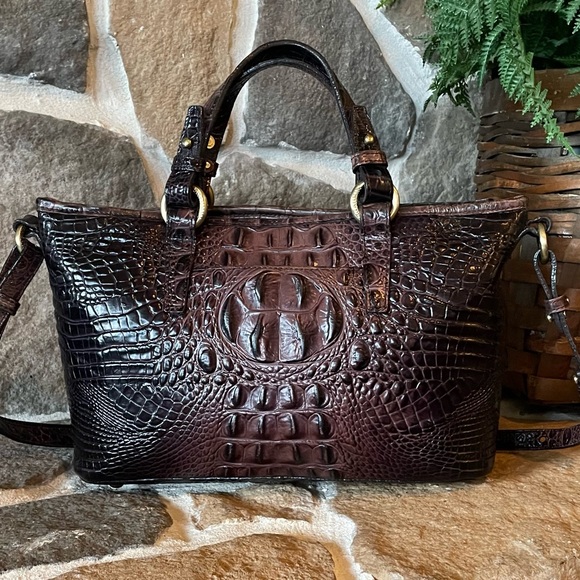 Brahmin Asher Tassel Melbourne Leather Satchel Crossbody - Picture 6 of 10